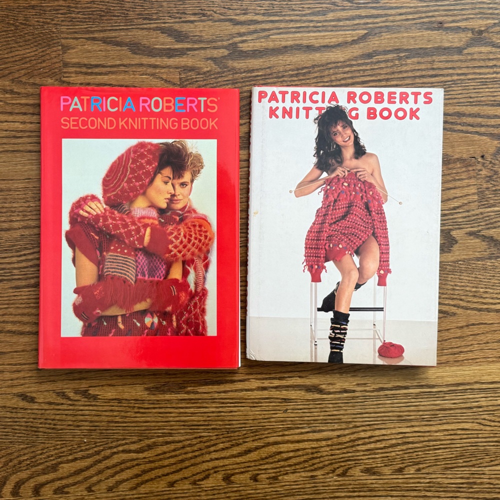 Rare Vintage 1980s Patricia Roberts Knitting Books Set First and Second